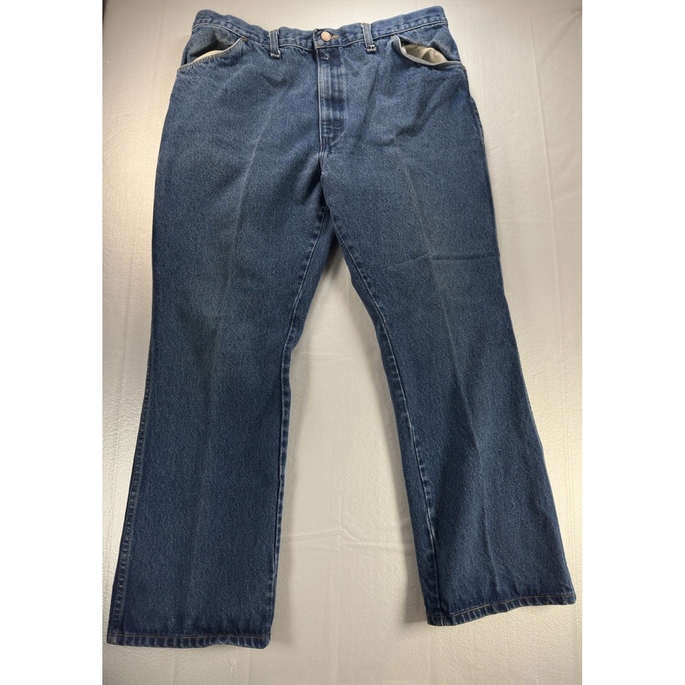 VTG‎ Rustler Bootcut Baggy Jeans Mens 40x30* Vintage Denim Made In USA - Picture 2 of 16